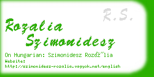 rozalia szimonidesz business card